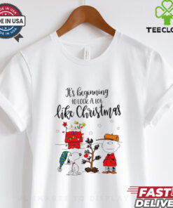 Snoopy Charlie Brown Peanuts it’s beginning to look a lot like Christmas shirt