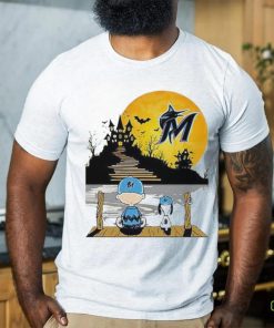 Snoopy Charlie Brown Sit Under Moon Miami Marlins Halloween Shirt 1 Snoopy Charlie Brown Sit Under Moon Miami Marlins Halloween Shirt
