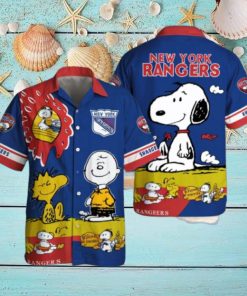 Snoopy Charlie Brown Woodstock New York Rangers Hawaiian Shirts