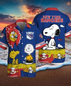 Snoopy Charlie Brown Woodstock New York Rangers Hawaiian Shirts