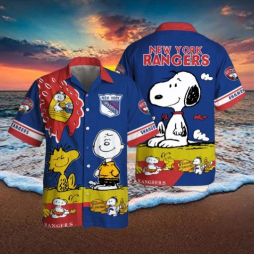 Snoopy Charlie Brown Woodstock New York Rangers Hawaiian Shirts