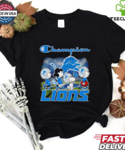 Snoopy Charlie Brown and Friends Champion Detroit Lions shirt