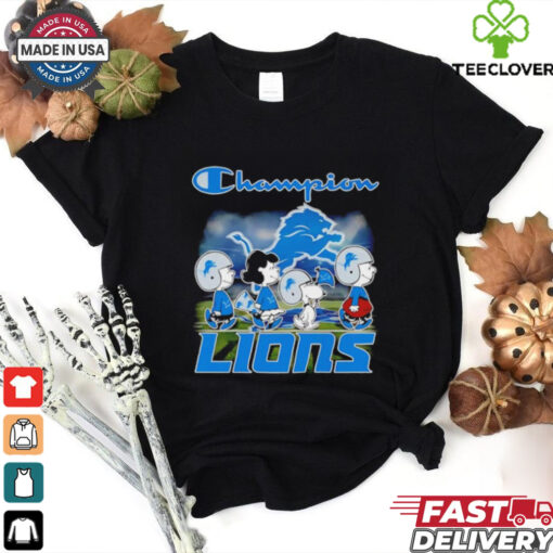 Snoopy Charlie Brown and Friends Champion Detroit Lions shirt