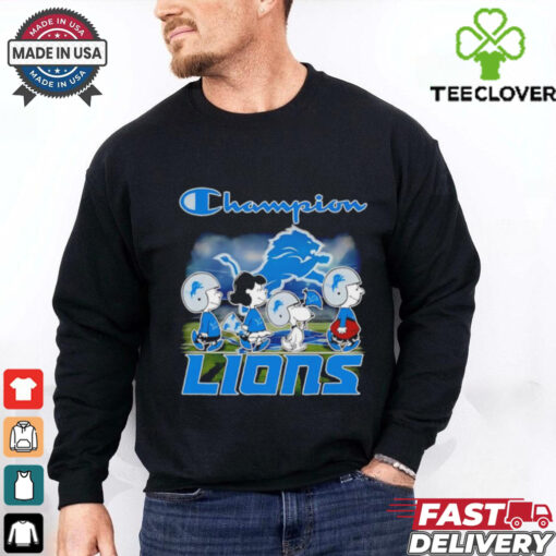 Snoopy Charlie Brown and Friends Champion Detroit Lions shirt