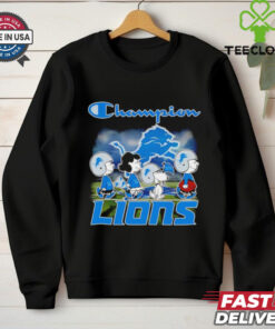 Snoopy Charlie Brown and Friends Champion Detroit Lions shirt