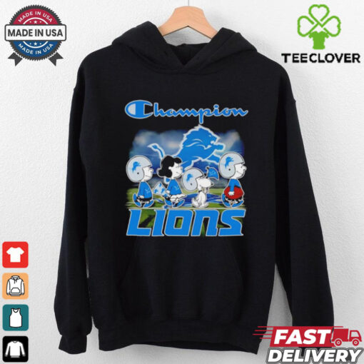 Snoopy Charlie Brown and Friends Champion Detroit Lions shirt