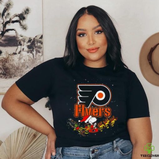 Snoopy Christmas Philadelphia Flyers T Shirt