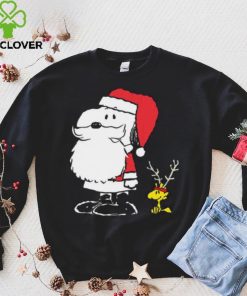 Snoopy Christmas Shirt Holiday Snoopy Woodstock Antlers Santa Claus T Shirt