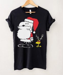 Snoopy Christmas Shirt Holiday Snoopy Woodstock Antlers Santa Claus T Shirt