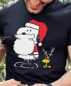 Snoopy Christmas Shirt Holiday Snoopy Woodstock Antlers Santa Claus T Shirt