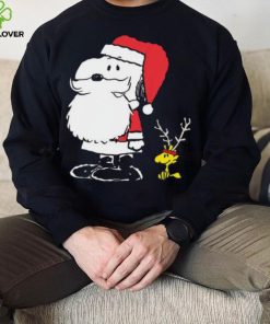Snoopy Christmas Shirt Holiday Snoopy Woodstock Antlers Santa Claus T Shirt