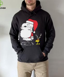 Snoopy Christmas Shirt Holiday Snoopy Woodstock Antlers Santa Claus T Shirt
