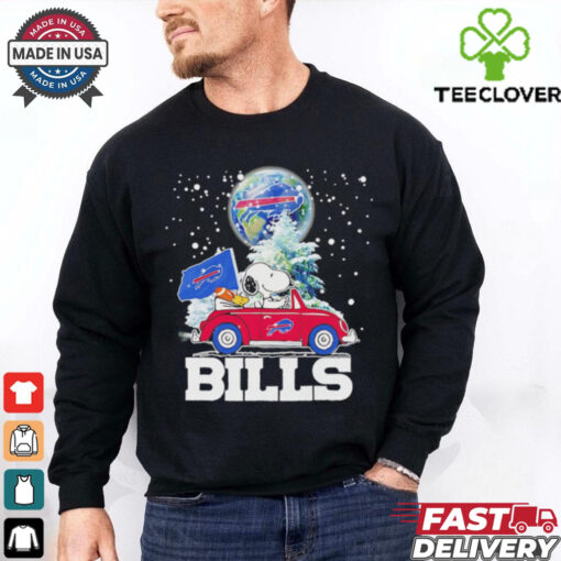 Snoopy Christmas driving car Let’s go Buffalo Bills shirt