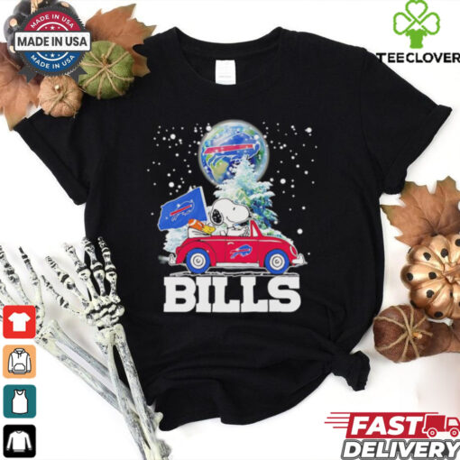 Snoopy Christmas driving car Let’s go Buffalo Bills shirt