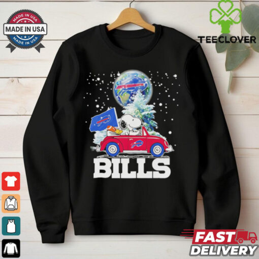 Snoopy Christmas driving car Let’s go Buffalo Bills shirt