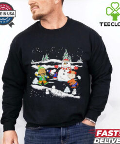 Snoopy Christmas snowman shirt