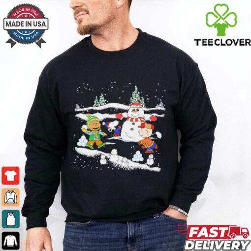 Snoopy Christmas snowman shirt