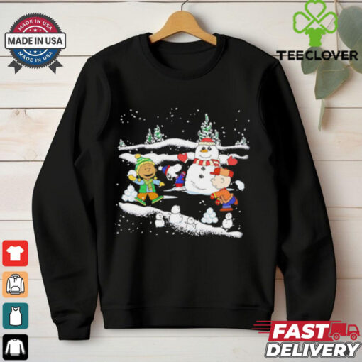 Snoopy Christmas snowman shirt