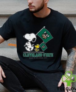 Snoopy Cleveland State Vikings Road To Oklahoma City flag shirt