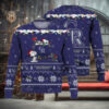 Snoopy Dabbing Dodgers Red And Blue Striped Ugly Sweater