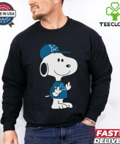 Snoopy Detroit Lions player cartoon shirt