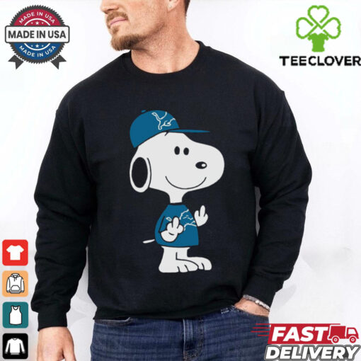 Snoopy Detroit Lions player cartoon shirt