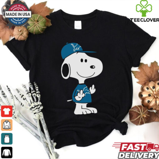 Snoopy Detroit Lions player cartoon shirt