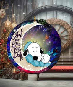 Snoopy Dog Sleep Love You To The Moon And Back Galaxy Custom Name 2023 Xmas Gifts Christmas Tree Decorations Ornament