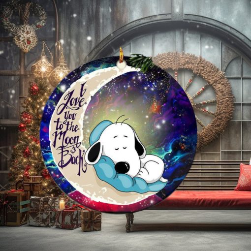 Snoopy Dog Sleep Love You To The Moon And Back Galaxy Custom Name 2023 Xmas Gifts Christmas Tree Decorations Ornament