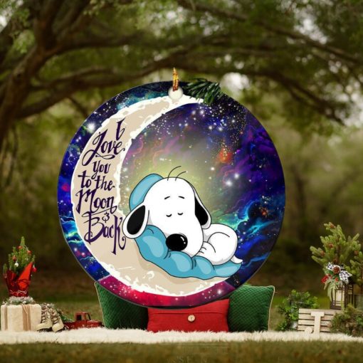 Snoopy Dog Sleep Love You To The Moon And Back Galaxy Custom Name 2023 Xmas Gifts Christmas Tree Decorations Ornament