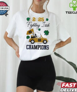 Snoopy Driver 2025 Notre Dame Fighting Irish Champions shirt