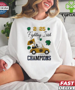 Snoopy Driver 2025 Notre Dame Fighting Irish Champions shirt
