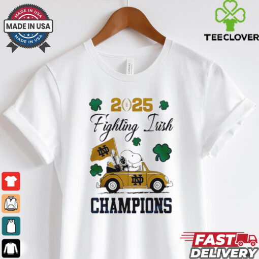 Snoopy Driver 2025 Notre Dame Fighting Irish Champions shirt