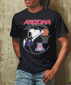 Snoopy Dunk Arizona Wildcats Basketball Shirt