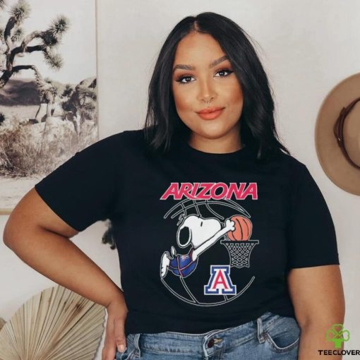 Snoopy Dunk Arizona Wildcats Basketball Shirt