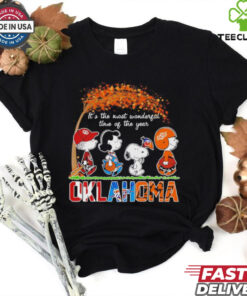 Snoopy Fall Oklahoma sports the most wonderful of the year Halloween shirt