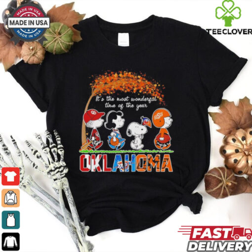 Snoopy Fall Oklahoma sports the most wonderful of the year Halloween hoodie, sweater, longsleeve, shirt v-neck, t-shirt