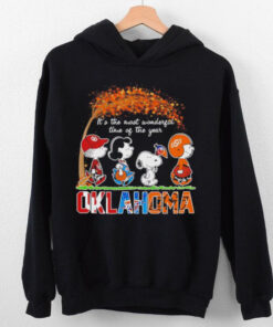 Snoopy Fall Oklahoma sports the most wonderful of the year Halloween shirt