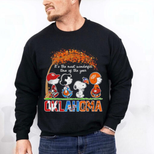 Snoopy Fall Oklahoma sports the most wonderful of the year Halloween hoodie, sweater, longsleeve, shirt v-neck, t-shirt