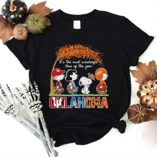 Snoopy Fall Oklahoma sports the most wonderful of the year Halloween hoodie, sweater, longsleeve, shirt v-neck, t-shirt