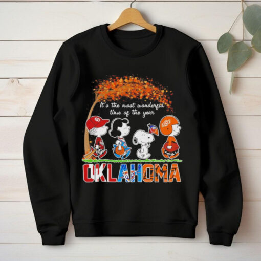 Snoopy Fall Oklahoma sports the most wonderful of the year Halloween hoodie, sweater, longsleeve, shirt v-neck, t-shirt