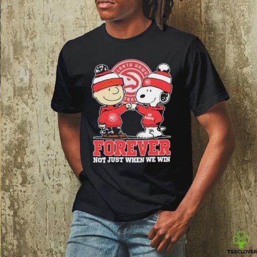 Snoopy Fist Bump Charlie Brown Atlanta Hawks Forever Not Just When We Win Shirt