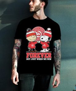Snoopy Fist Bump Charlie Brown Atlanta Hawks Forever Not Just When We Win Shirt