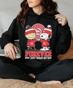 Snoopy Fist Bump Charlie Brown Atlanta Hawks Forever Not Just When We Win Shirt