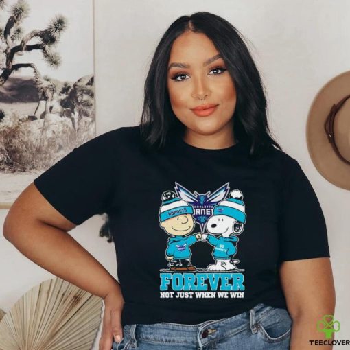 Snoopy Fist Bump Charlie Brown Charlotte Hornets Forever Not Just When We Win Shirt