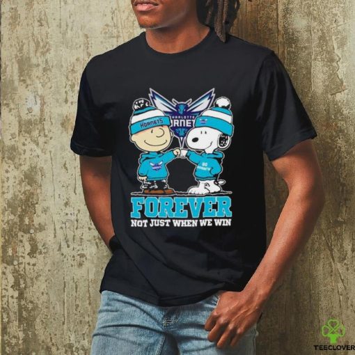 Snoopy Fist Bump Charlie Brown Charlotte Hornets Forever Not Just When We Win Shirt