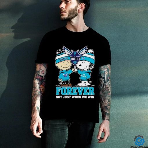 Snoopy Fist Bump Charlie Brown Charlotte Hornets Forever Not Just When We Win Shirt