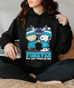 Snoopy Fist Bump Charlie Brown Charlotte Hornets Forever Not Just When We Win Shirt