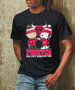 Snoopy Fist Bump Charlie Brown Chicago Bulls Forever Not Just When We Win Shirt