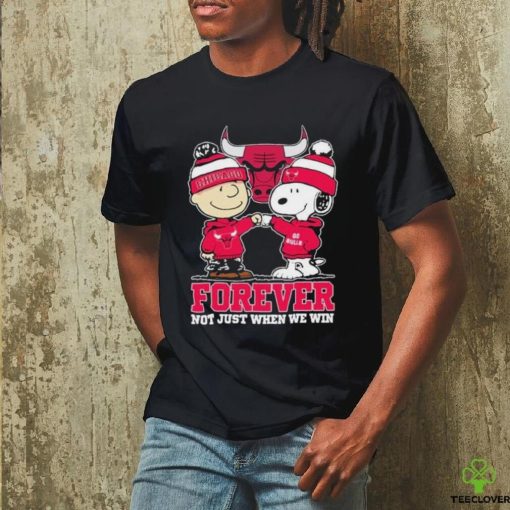 Snoopy Fist Bump Charlie Brown Chicago Bulls Forever Not Just When We Win Shirt